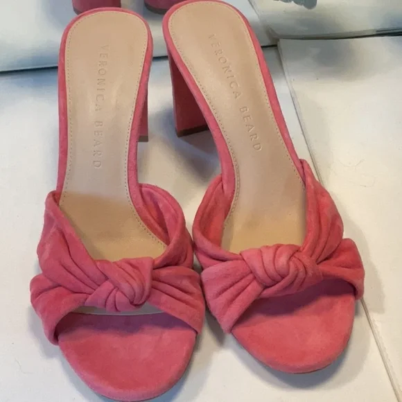 Veronica Beard Pink Mules Women’s Size 6.5 - Picture 2 of 7